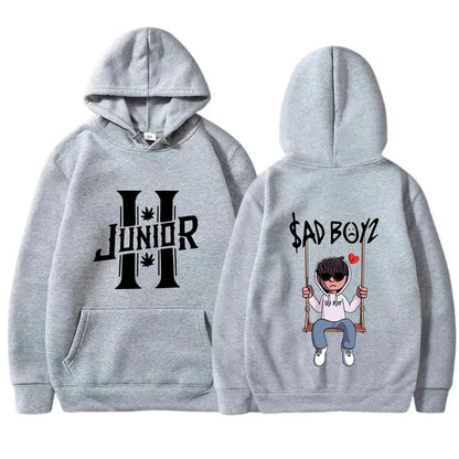 2024 Spring Men's Hoodies Junior H Sad Boys Harajuku Girls Hip Hop Pullover Fancy Music Gift Casual Loose Comfortable Sweatshirt