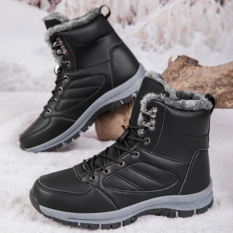 Winter Snow Boots For Man Sneakers Fast Shipping Outdoor Hiking Boots Hight Quality Waterproof PU Climbing Casual Shoe Size39-48