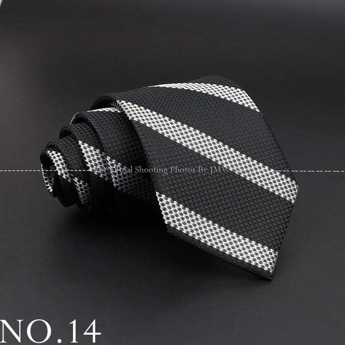 New Design Wedding Men Tie Black Solid Striped Paisley Flower Neckties Men Business Dropshipping Groom Collar Accessories Gift