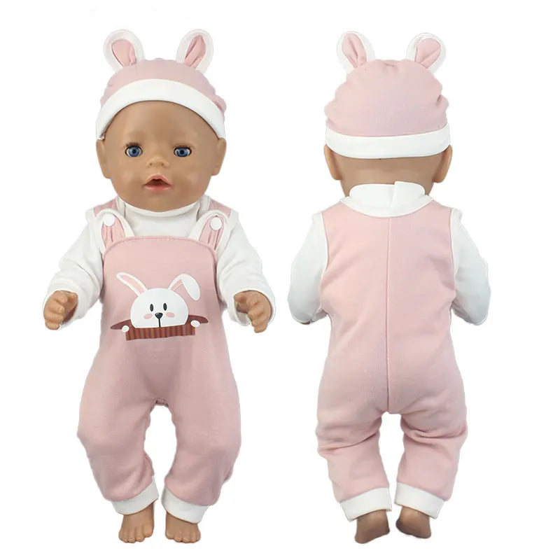 2023 Fashion Doll Jump Suits Fit For 43cm Baby Doll 17 Inch Reborn Baby Doll Clothes