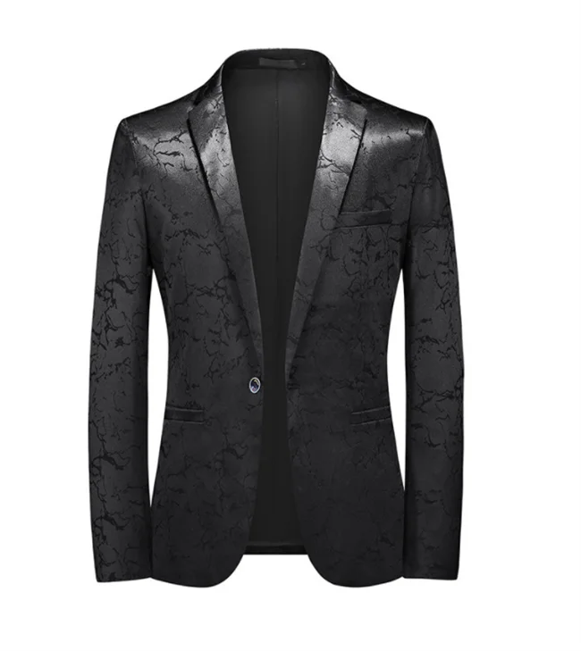 2024 New Men Business Social Suit Jacket Summer Male Single breasted Thin Dress Male Jacquard Blazers Coats