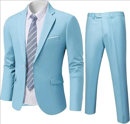 Suit For Men Elegant Wedding 3 Pieces 2 Sets Blazers Full Jackets Vest Pants Formal Fashion Luxury Coats 2025 Classic Costume