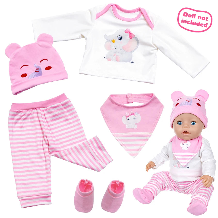 2023 New Cute frog Suits Fit For 43cm Baby Doll 17 Inch Reborn Baby Doll Clothes