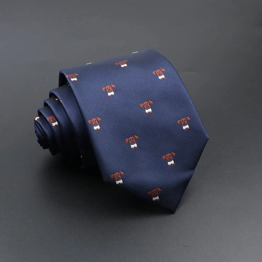 Men's Fashion Tie 8cm Blue Necktie Classic Plaid Striped Neck Tie Paisley Floral Neckties Daily Wear Cravat Wedding Party Gift