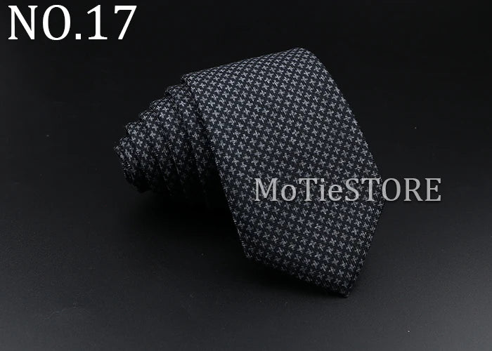 Men's Plaid Tie Cotton Black Grey Red Necktie Handmade Wool Narrow Collar Ties Wedding Business Party Suit Shirt Gift Accessory