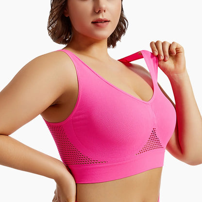 Women Large Size Bra Vest Daily Casual Running Fitness Yoga Beauty Tank Top Sports Vest Without Steel Rims Comfy Breathable Bra