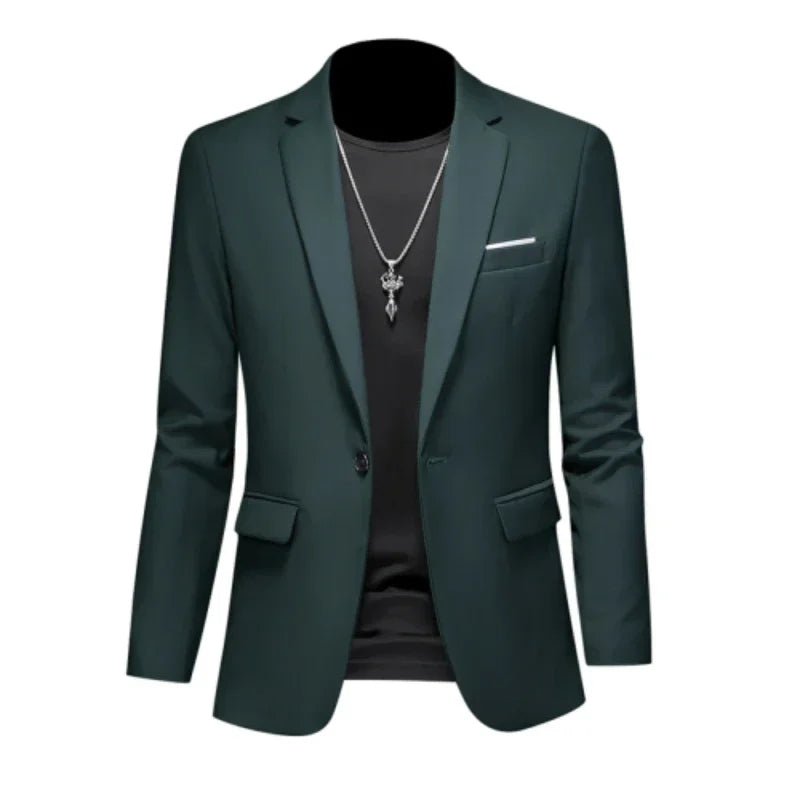 Boutique Fashion Suit Men's Slim Groom Wedding Suit Jacket Business Office Suit Casual Solid Color Suit Jacket