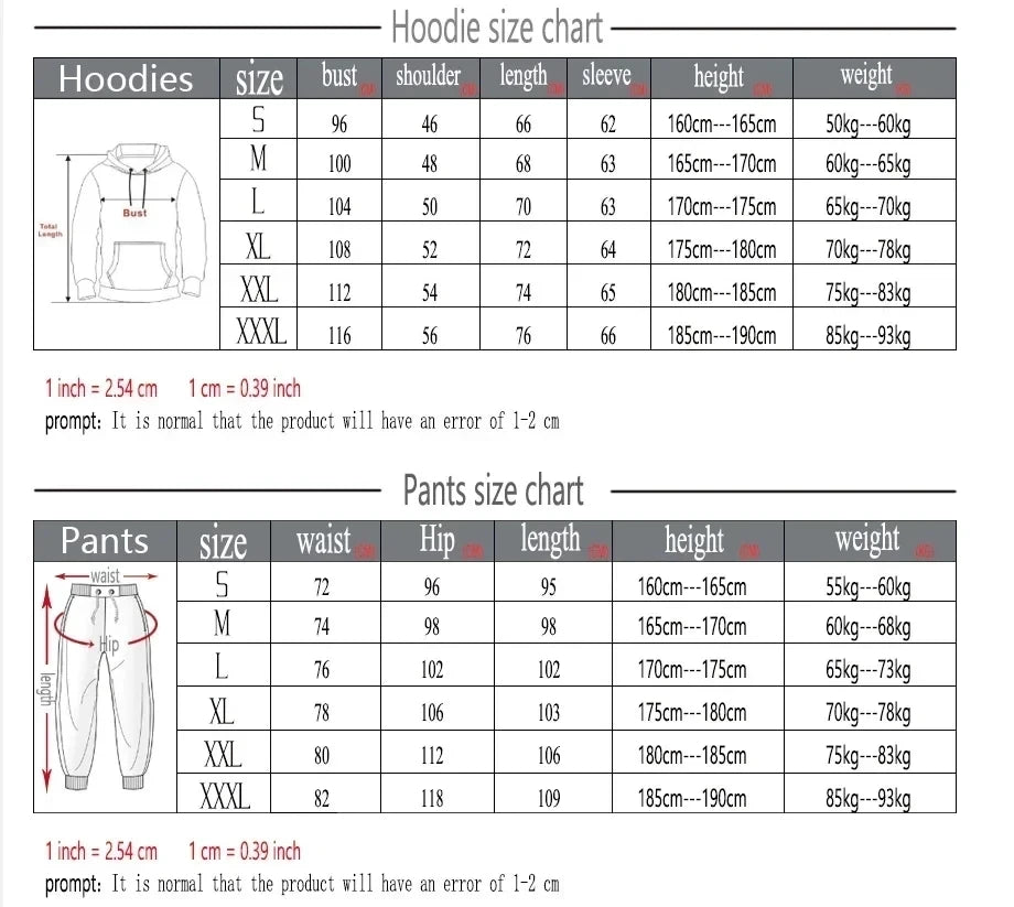 Men's Sports Set, Paris Long-sleeved, 3D Printing, Simple Design, Fashion Brand Clothing, Casuai Sets