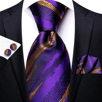 Hi-Tie Light Purple Solid Silk Wedding Tie For Men Quality Hanky Cufflink Gift Necktie Set Fashion Novelty Designer Dropshipping