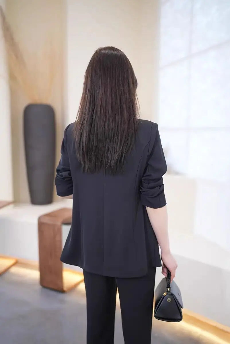 Women's 2026 Spring Autumn New Fashion Professional Suit Korean Elegant Casual Blazers Jacket+suspender+pants Three Piece Suits