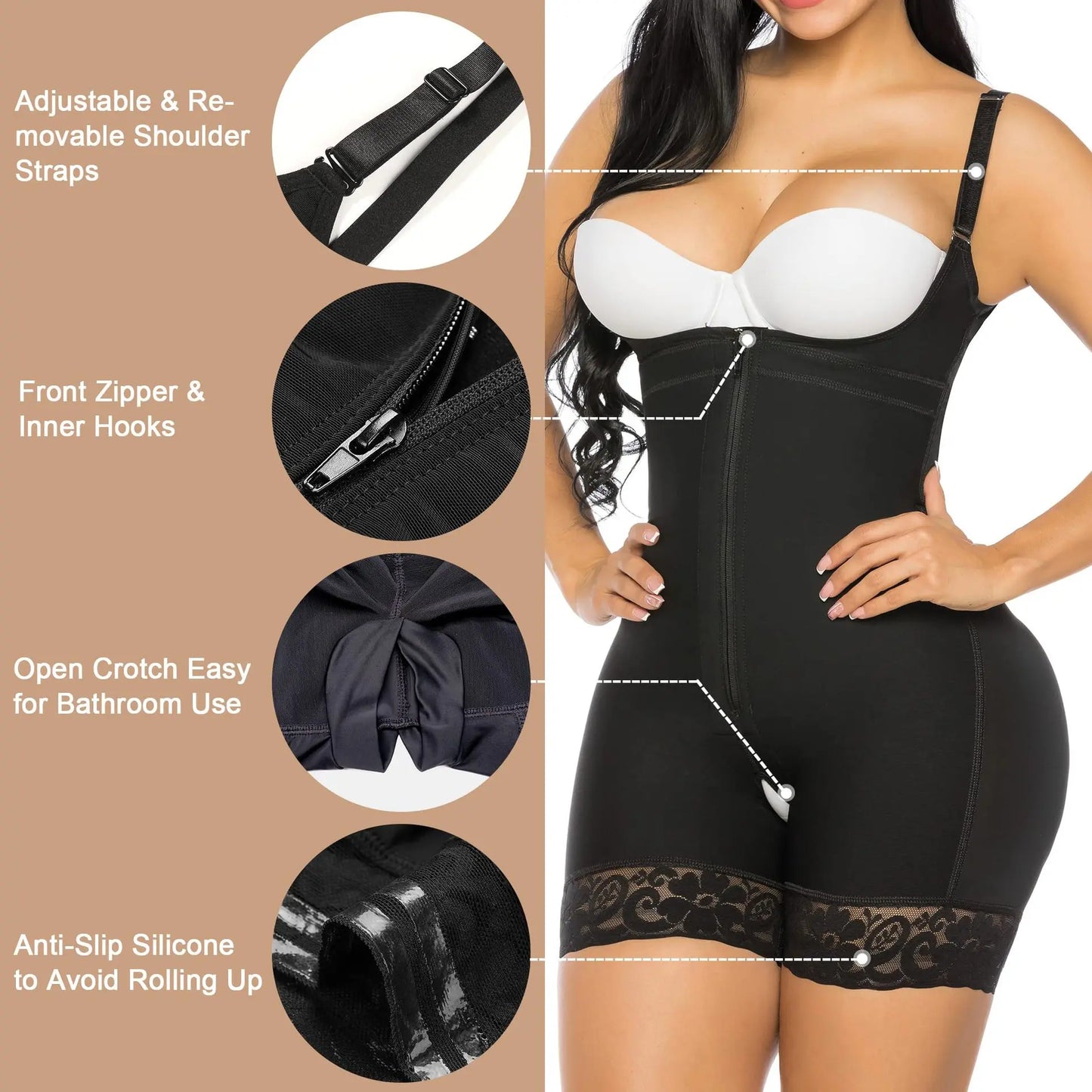 New Fajas Colombiana Girdle Women Shapewear Bodysuits Reducing Waist Trainer Body Shaper Tummy Control Butt Lifter Thigh Slimmer