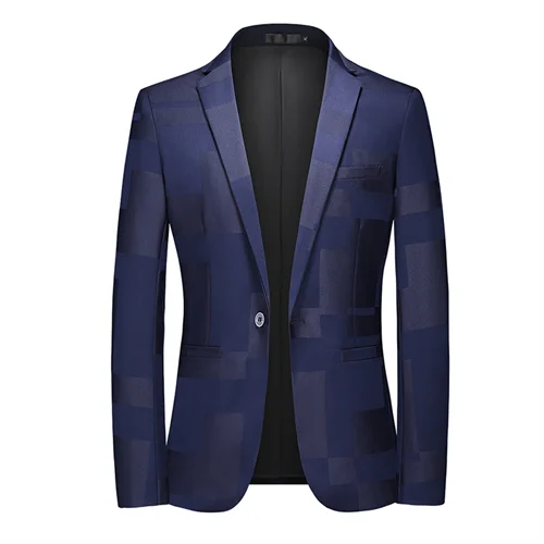 2024 New Men Business Social Suit Jacket Summer Male Single breasted Thin Dress Male Jacquard Blazers Coats