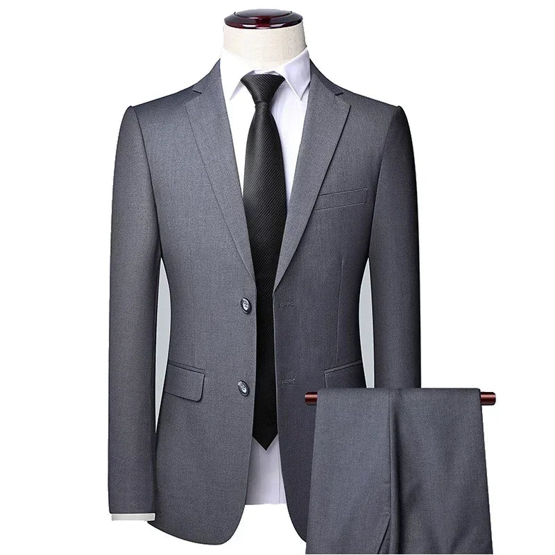 Men Suits Blazers 3 Pieces Wedding 2 Sets Business Elegant Luxury Vest Pants Full Coats 2023 Formal Jackets Korean