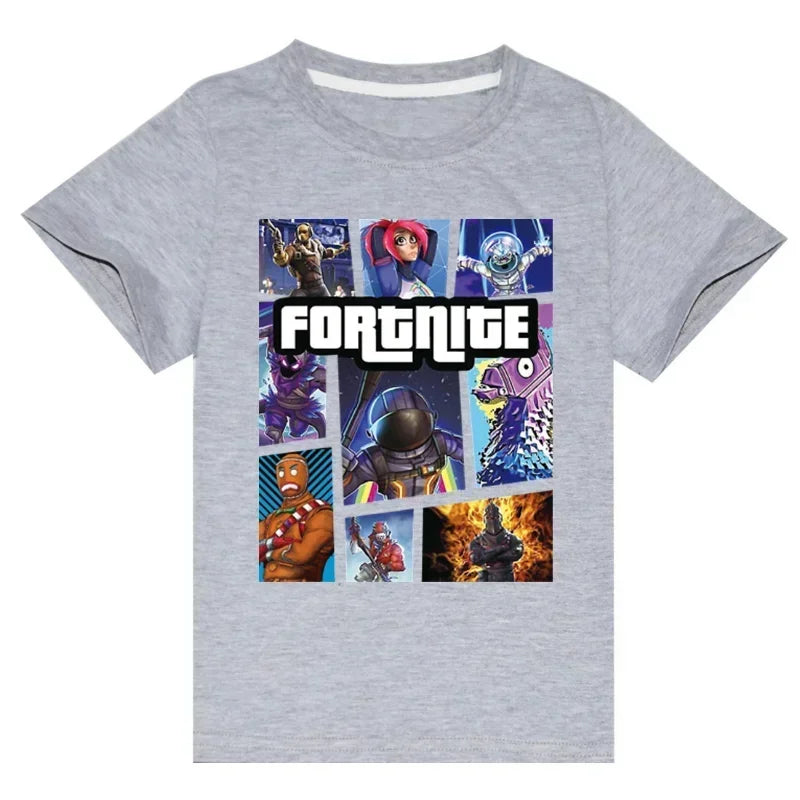 Fortnite T-Shirt Summer Cartoon Children Short Sleeve T-Shirt for Boys Girls Kids TShirt Clothing Print Clothes