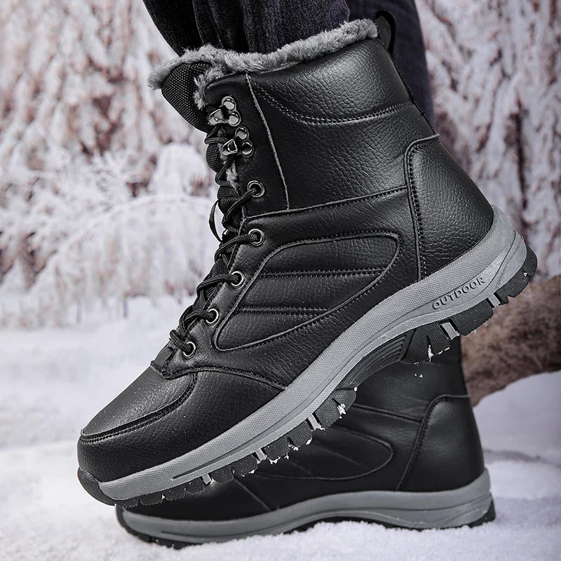 Winter Snow Boots For Man Sneakers Fast Shipping Outdoor Hiking Boots Hight Quality Waterproof PU Climbing Casual Shoe Size39-48