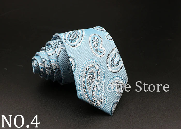 New Style Fashion Jacquard Floral Paisley Necktie Polyester Male Narrow Red Blue Tie Suit Shirt Gift For Men Accessory Gravatas