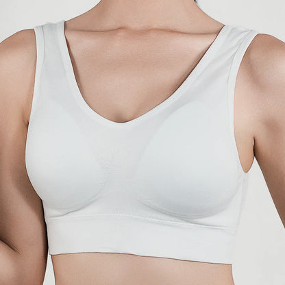 Women Large Seamless Bras Push Up Sports Top Female Breathable Brassiere Unwired Active Padded Bra Crop Top Gym Runing Yoga Vest