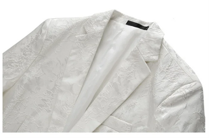 2024 New Men Business Social Suit Jacket Summer Male Single breasted Thin Dress Male Jacquard Blazers Coats