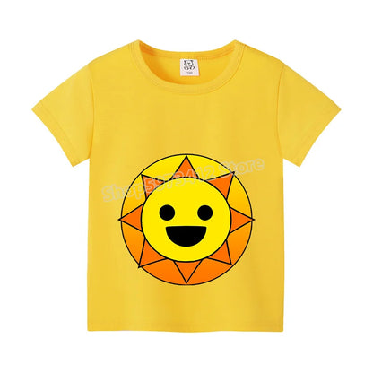 Sprunki Kids T-shirt Summer Children Incredibox Game Cotton Short Sleeve Top Boy Anime Fashion Cute Tee Girl Casual Clothes Gift