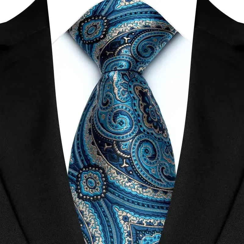 41 Colors 8CM Mens Ties Green Blue Plaid Stripes Floral Classic Business Necktie Jacquard Woven Neck ties For Men Wedding Party