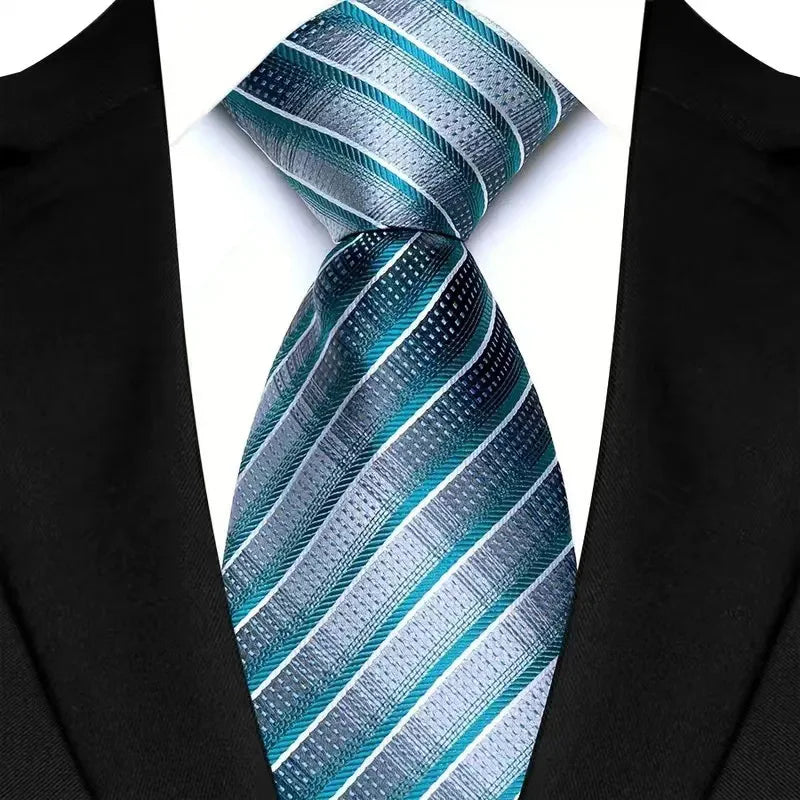 41 Colors 8CM Mens Ties Green Blue Plaid Stripes Floral Classic Business Necktie Jacquard Woven Neck ties For Men Wedding Party