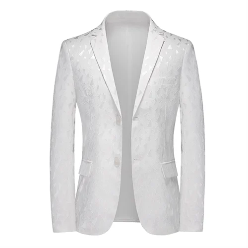 2024 New Men Business Social Suit Jacket Summer Male Single breasted Thin Dress Male Jacquard Blazers Coats