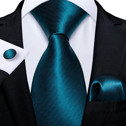 Men's Ties Solid Pink Blue Green Purple Wedding Party Accessories Groom Necktie Handkerchief Cufflinks Gift for Husband