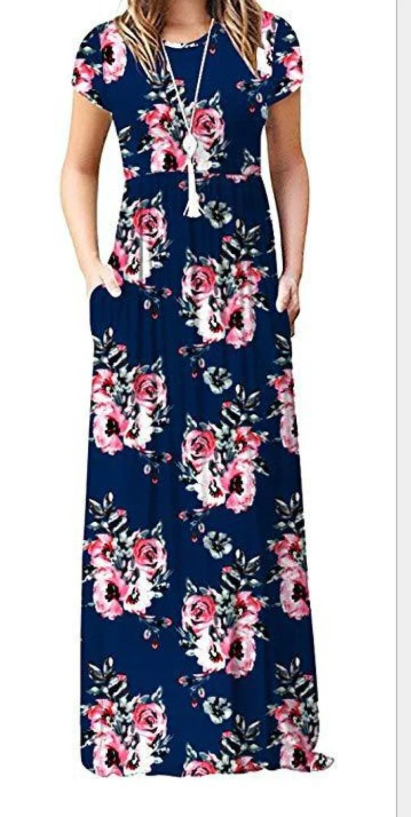 Spring Summer Boho Long Dress for Women Casual baratos Floral Fashion Print Clothing Elegantes Evening Dresses Vestidos de Mujer