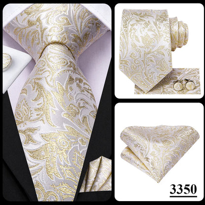 Hi-Tie 8.5cm Business Black Solid Paisley 100% Silk Men's Tie Neck Strip Ties for Men Formal Luxury Wedding Neckties Gravatas