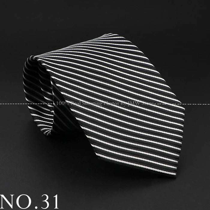 New Design Wedding Men Tie Black Solid Striped Paisley Flower Neckties Men Business Dropshipping Groom Collar Accessories Gift