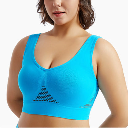 Women Large Size Bra Vest Daily Casual Running Fitness Yoga Beauty Tank Top Sports Vest Without Steel Rims Comfy Breathable Bra