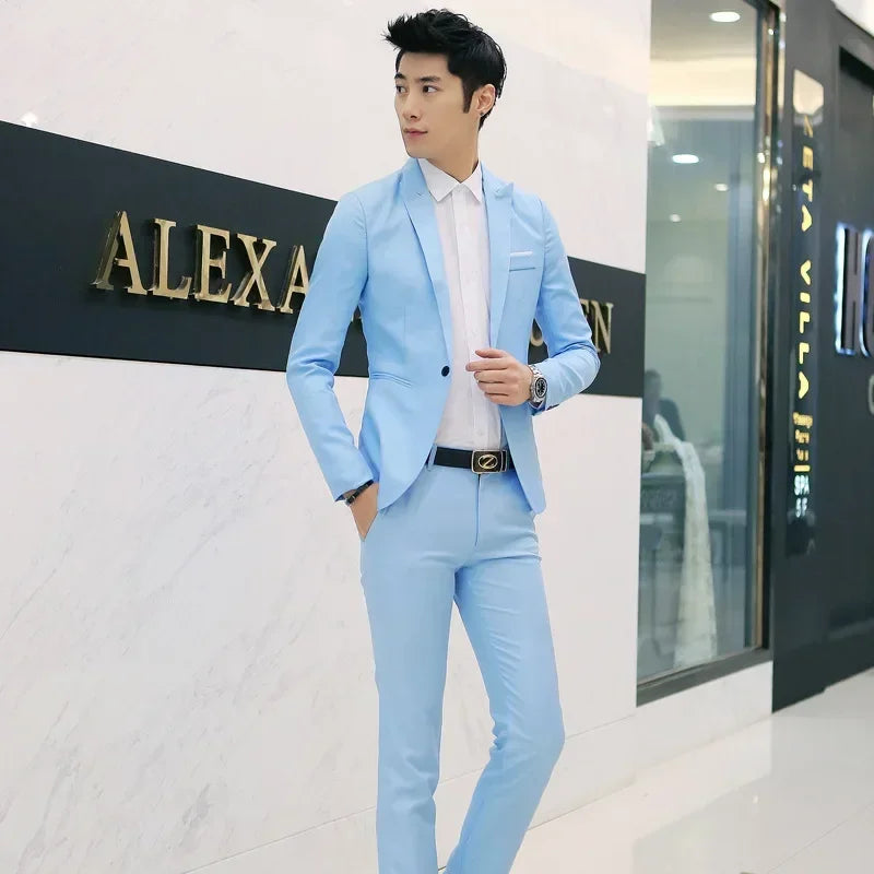 Men Suits Wedding Elegant 3 Pieces 2 Outfit Set Blazers Jackets Vest Pants Fashion Luxury Summer Classic 2024 Formal Clothing