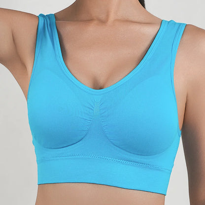Women Large Seamless Bras Push Up Sports Top Female Breathable Brassiere Unwired Active Padded Bra Crop Top Gym Runing Yoga Vest