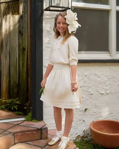 AS Linen Embroidery Collection 25SS Familly Match Clothing Set Girls Linen Dress Boy Shirt and Shorts