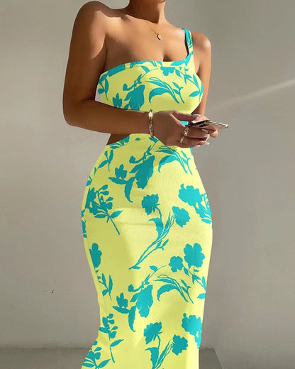CM.YAYA Summer Women Sleeveless Strap O-neck Sexy 2024 Summer Long Evening Dress Knit Ribbon Night Club Party Maxi Dresses