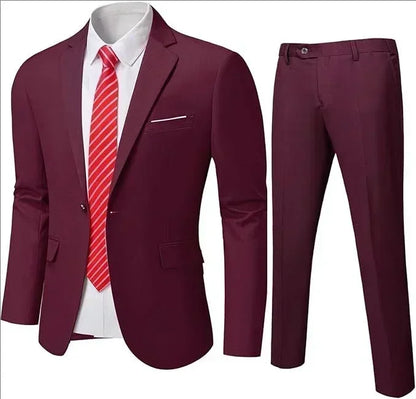 Suit For Men Elegant Wedding 3 Pieces 2 Sets Blazers Full Jackets Vest Pants Formal Fashion Luxury Coats 2025 Classic Costume
