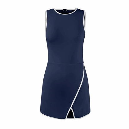 Women's Tennis Dress Summer Workout Dress Athletic Sleeveless Active Dresses Built In Shorts Fashion tight fitting Sports Skirt