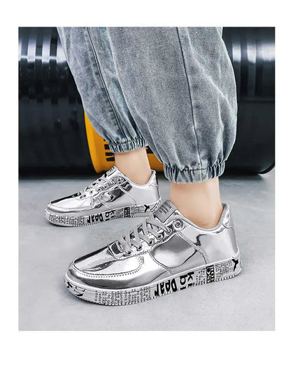 Gold-colored 36-42 Mens Chinese Style Shoes Casual Husband Sneakers Skate Trainers Sport Deporte Sapatenos Shouse