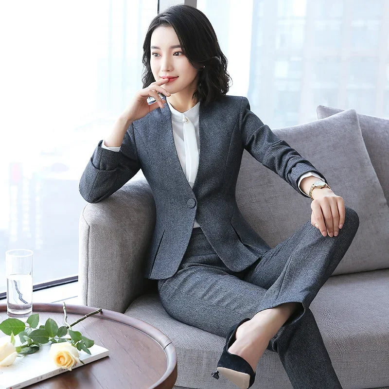 Elegant Red Western-style Suit Jacket For Women Fashionable Professional Attire For Hosting Events Job Interviews