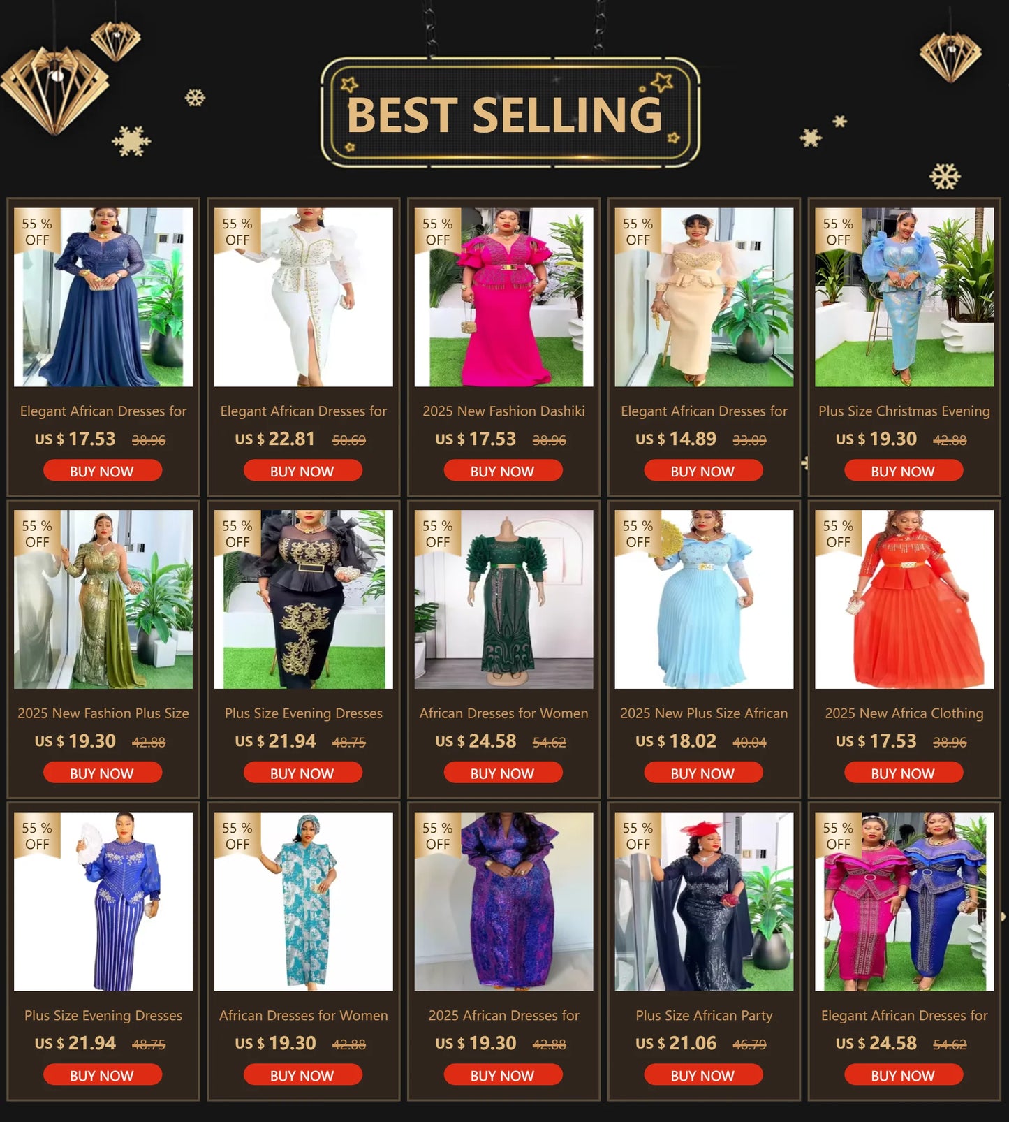 Elegant African Dresses for Women 2025 New Africa Clothing Plus Size Turkey Wedding Party Long Dress Dashiki Ankara Outfits Robe