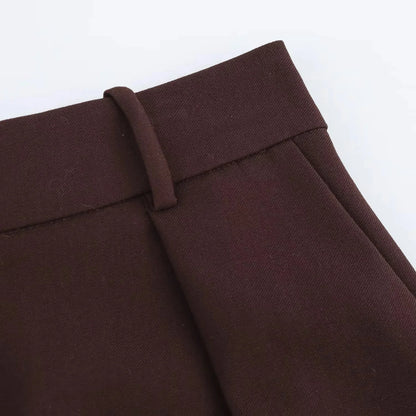KONDALA 2026 Spring Summer Elegant Valentine‘s Day Suits Fashion Shrug Pockets Blazers Elegant Zipper Skirts Chic Baggy Pants