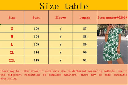 Spring and Summer Europe and the United States cross-border short-sleeved dress with lotus leaf skirt floral print a-line skirt