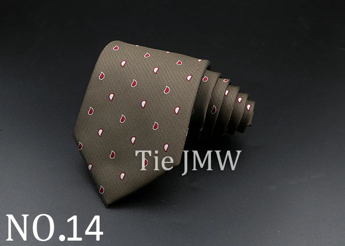 8 cm Tie Gravatas Newest Design Woven 8 cm Silk Necktie Wedding Business Suit Accessories Blue Man Dot Fit Group Party Office