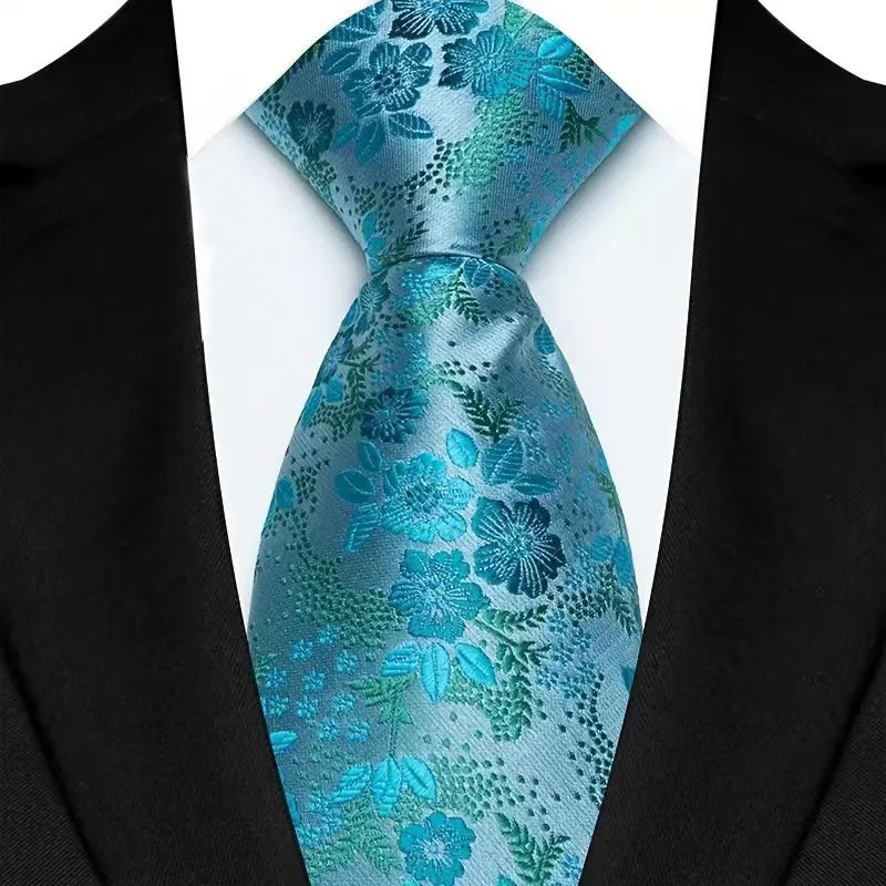 41 Colors 8CM Mens Ties Green Blue Plaid Stripes Floral Classic Business Necktie Jacquard Woven Neck ties For Men Wedding Party