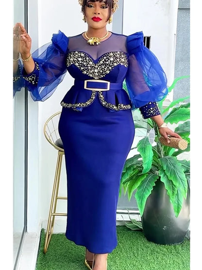 Elegant African Dresses for Women 2025 New Africa Clothing Plus Size Turkey Wedding Party Long Dress Dashiki Ankara Outfits Robe