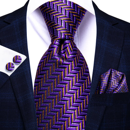 Hi-Tie Light Purple Solid Silk Wedding Tie For Men Quality Hanky Cufflink Gift Necktie Set Fashion Novelty Designer Dropshipping