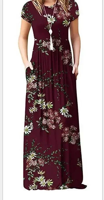 Spring Summer Boho Long Dress for Women Casual baratos Floral Fashion Print Clothing Elegantes Evening Dresses Vestidos de Mujer