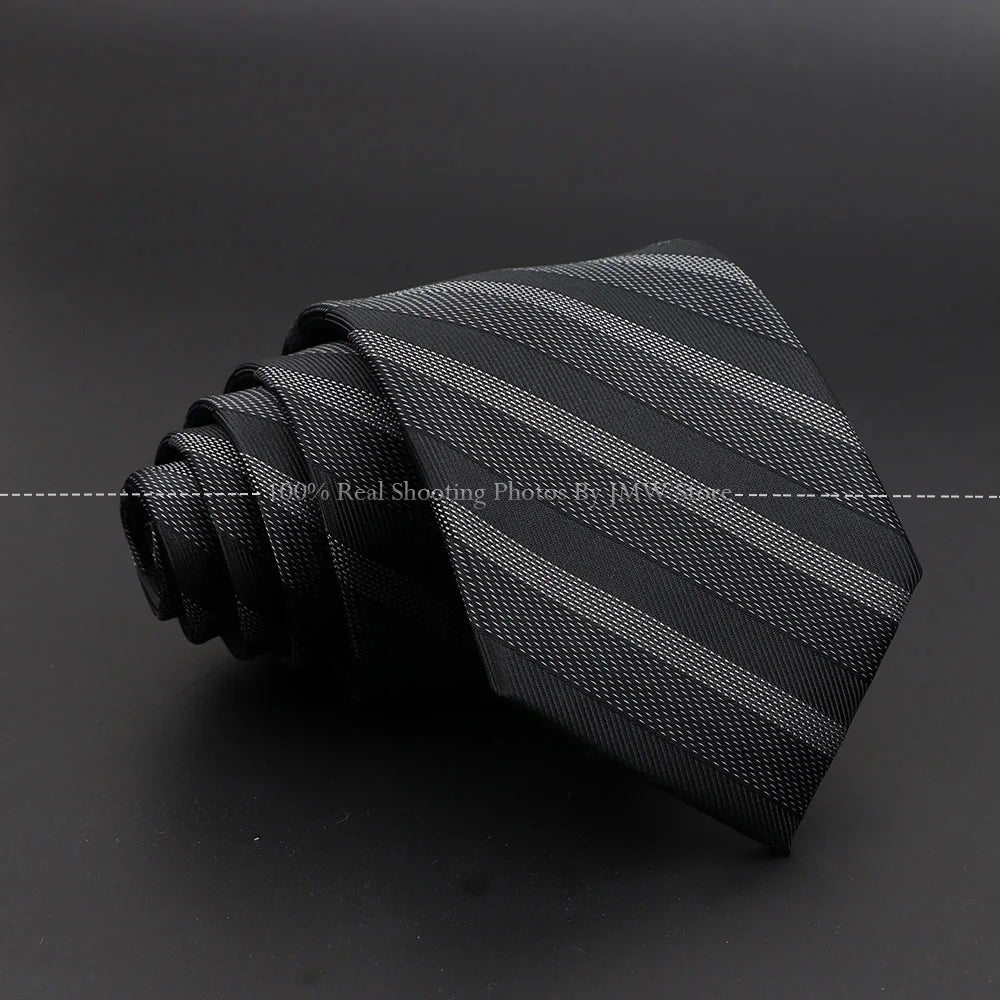 New Design Wedding Men Tie Black Solid Striped Paisley Flower Neckties Men Business Dropshipping Groom Collar Accessories Gift