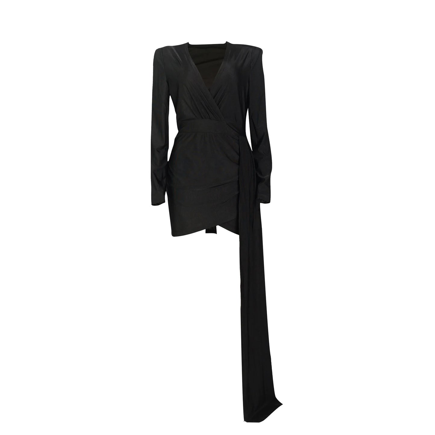Elegant Deep V Neck Long Sleeve Sequins Prom Dress Women Elegant Wedding Party Mini Fashion Evening Dresses