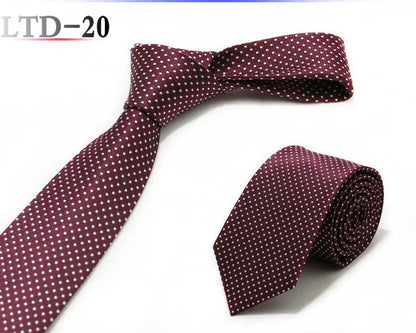 Luxury 7CM Mens Ties Striped Dot Necktie Formal Classic Business Neck Ties Jacquard Woven Necktie For Men Groom Wedding Party